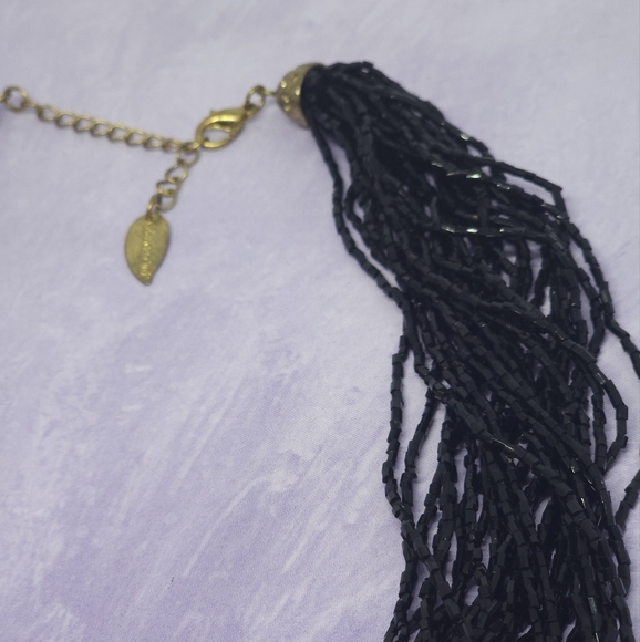 👍5 For $20 Coldwater Creek Black Glass Bead Multi Strand Necklace - Picture 5 of 9